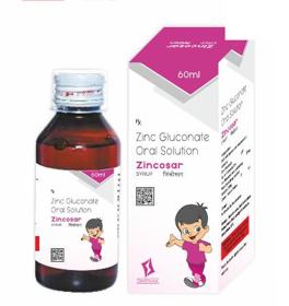 Zincosar syrup pack